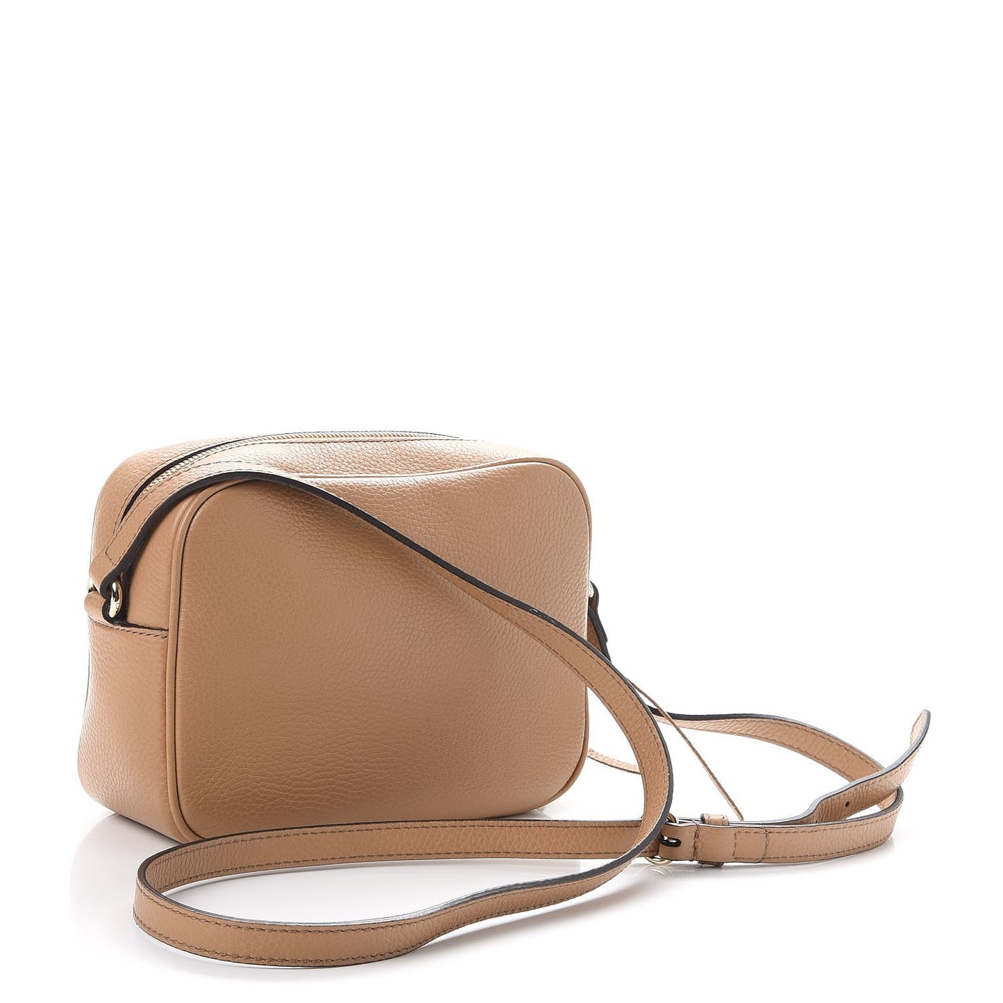 Pebbled Calfskin Small Soho Disco Bag Camelia