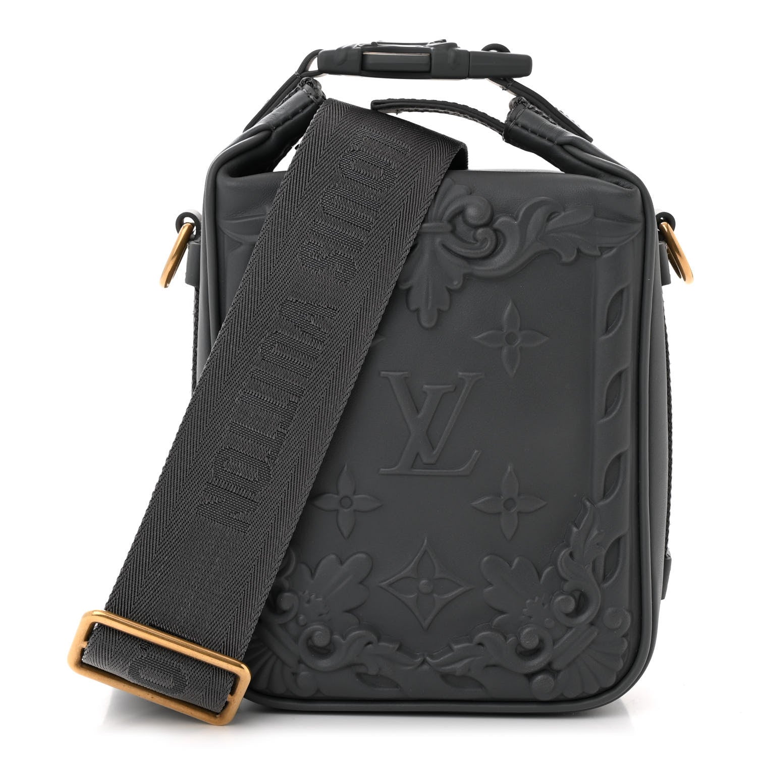 Louis Vuitton Calfskin Monogram Embossed Cruiser Messenger Dark Shadow Gray 1 of 9