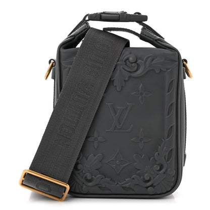 Louis Vuitton Calfskin Monogram Embossed Cruiser Messenger Dark Shadow Gray 1 of 9