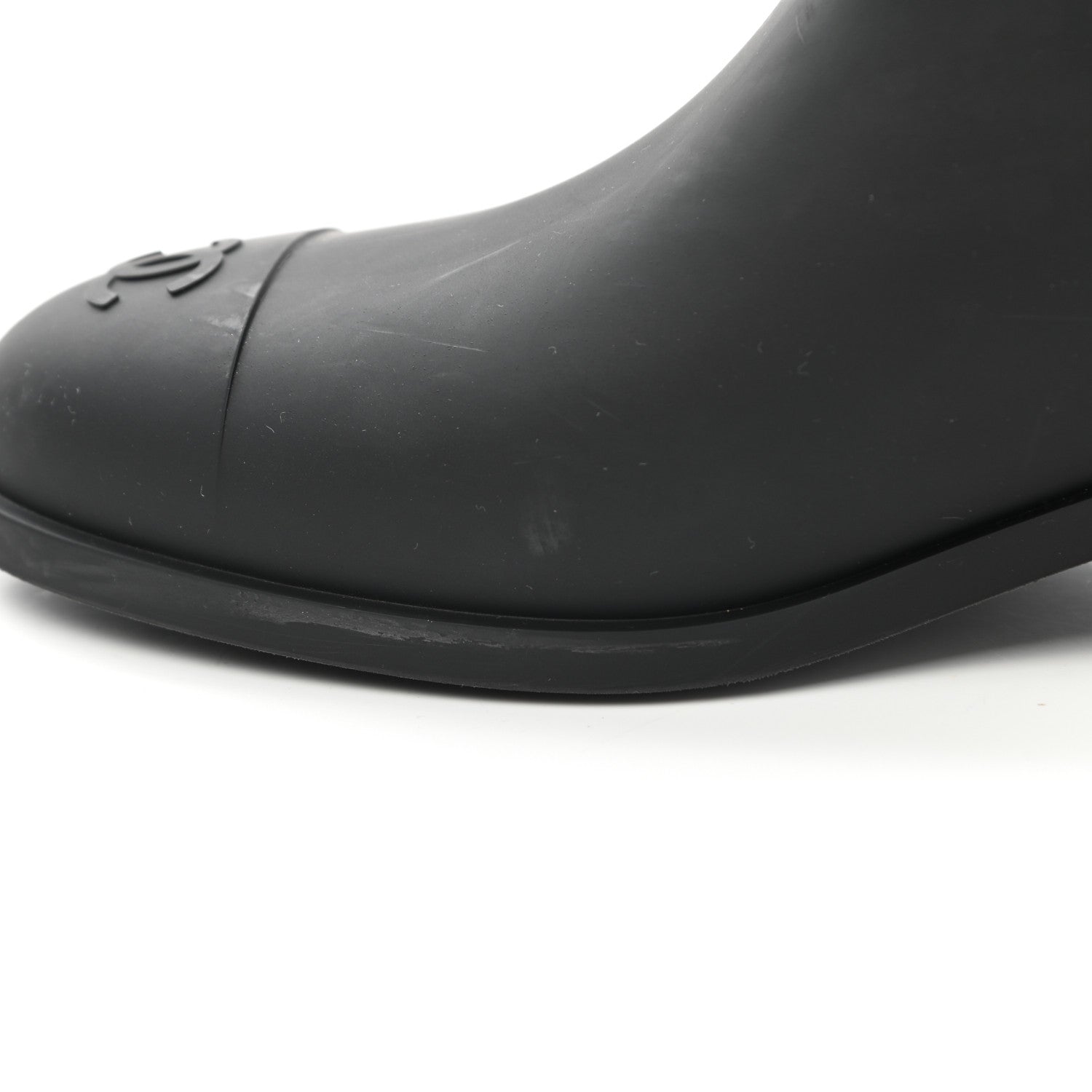 Chanel Rubber Quilted Rain Boots 41 Black 12 of 13