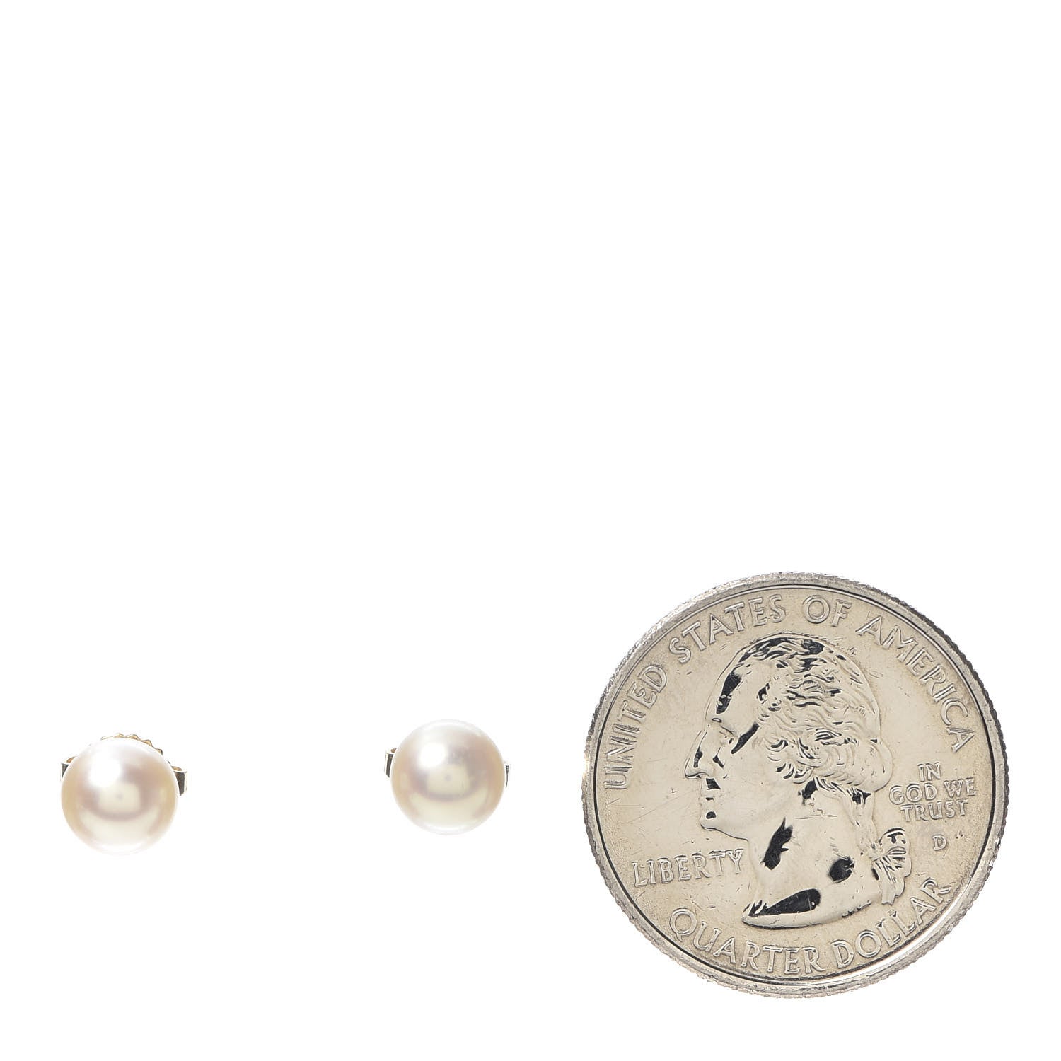 Tiffany 18K Yellow Gold Akoya Pearl 6-6.5mm Signature Pearl Earrings 2 of 5