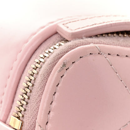 Chanel Glazed Calfskin Quilted Small Top Handle Vanity Case Light Pink 14 of 17