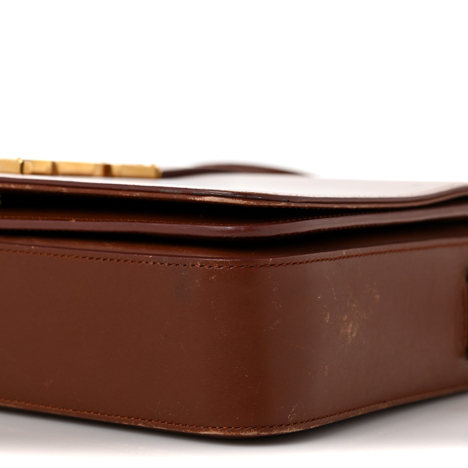 Saint Laurent Smooth Calfskin Medium Classic Monogram Universite Bag Brown 8 of 13