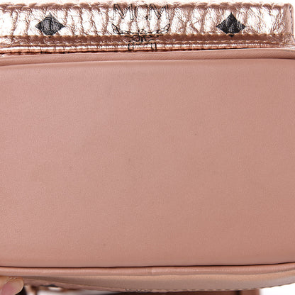 MCM Metallic Visetos Studded X-Mini Bebe Boo Backpack Champagne Gold 9 of 9