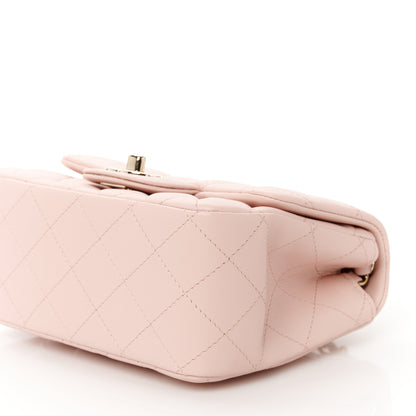 Chanel Lambskin Quilted Mini Square Flap Light Pink 11 of 13