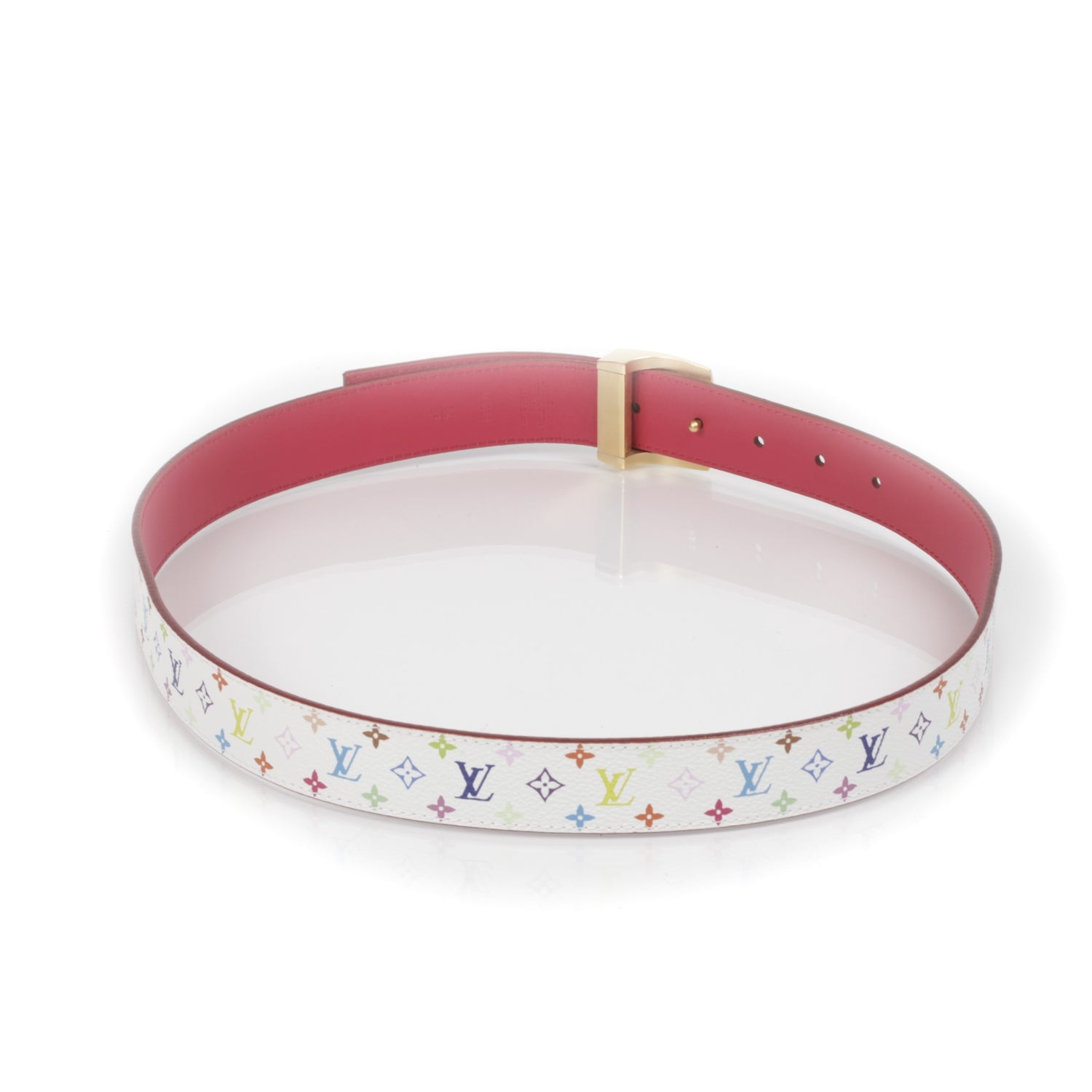 Louis Vuitton Monogram Multicolor LV Cut Reversible Belt 85 34 White 2 of 6