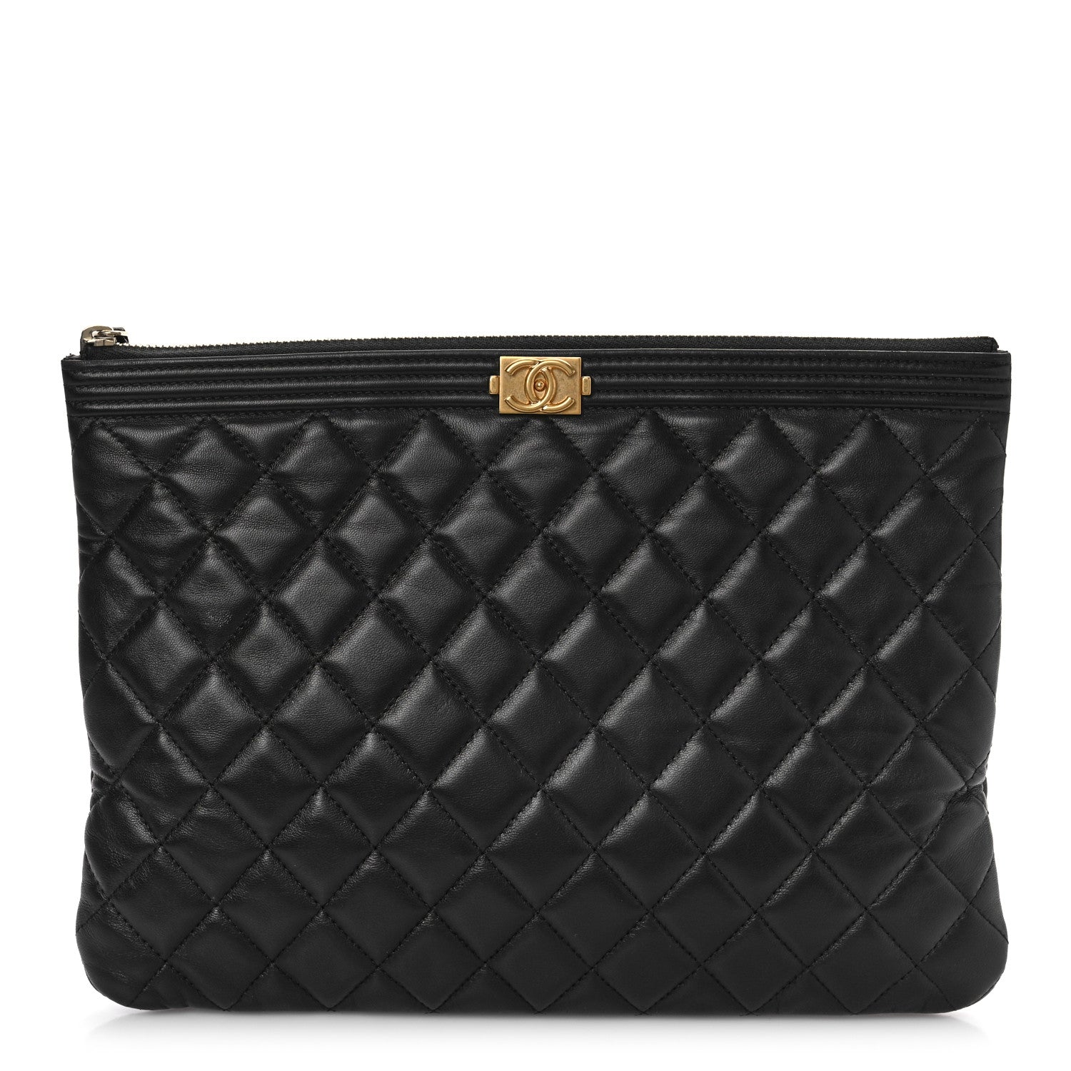Chanel Caviar Quilted Medium Boy Cosmetic Case Black 1 of 9