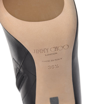 Jimmy Choo Calfskin Stretch Nappa Turner Knee High Boots 36.5 Black 8 of 9