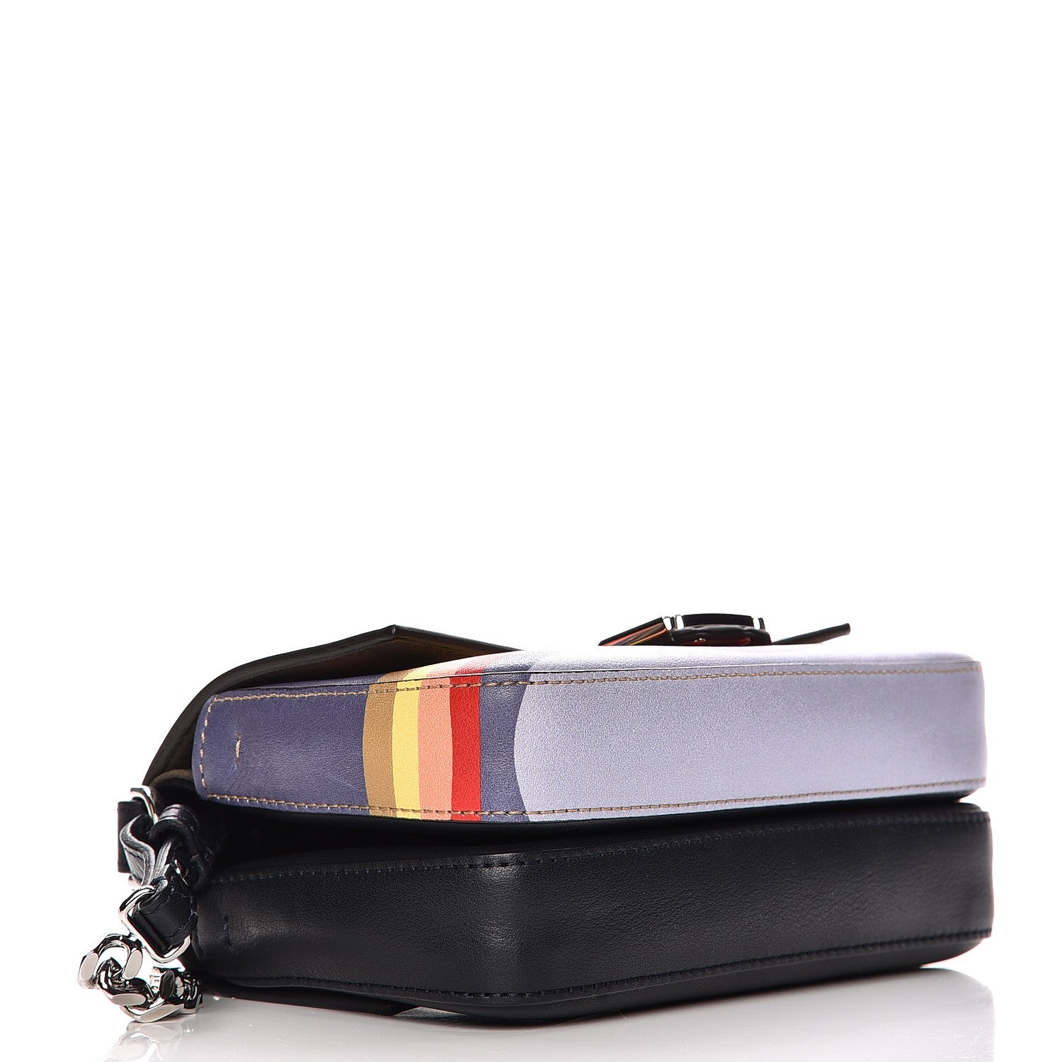 Fendi Vitello Dolce Hypnotic Micro Double Baguette Multicolor Blue Notte 4 of 10