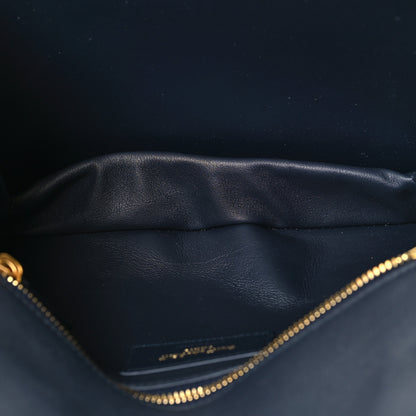 Saint Laurent Lambskin Quilted Le Maillon Satchel Marine 6 of 13