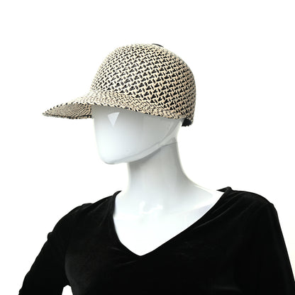 Hermes Panama Straw Chapeau Tanzanie Canna Hat 58 Naturel Black 2 of 5