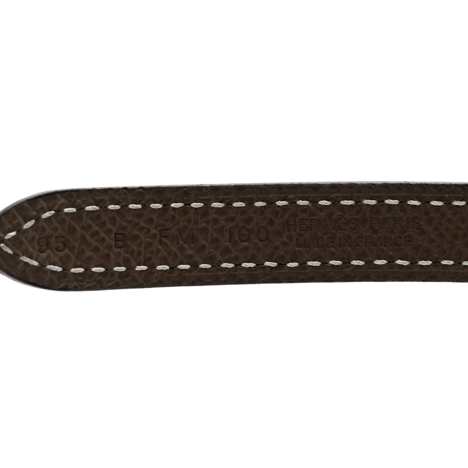 Hermes Epsom Swift 13mm H Belt 95 38 Etoupe Black 3 of 3