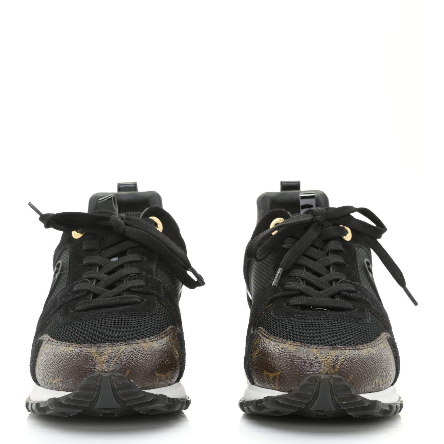 Louis Vuitton Suede Monogram Run Away Sneakers 38 Black 2 of 12