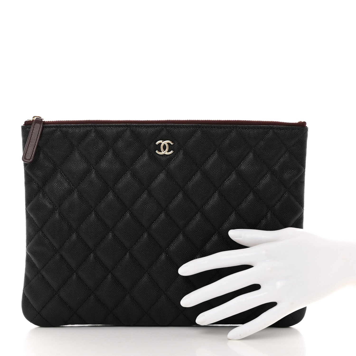 Chanel Caviar Quilted Medium Cosmetic Case Black 8 of 8