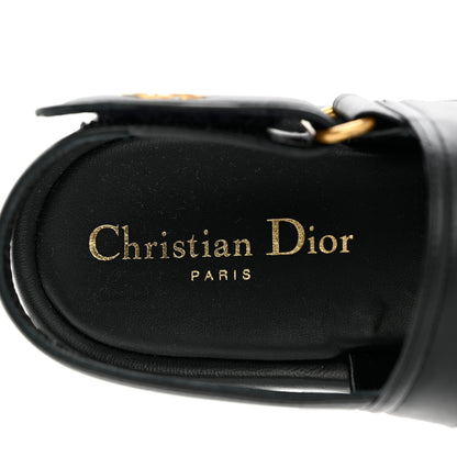 Christian Dior Lambskin Dior Ocean Flat Slingback Sandals 36 Black 7 of 11