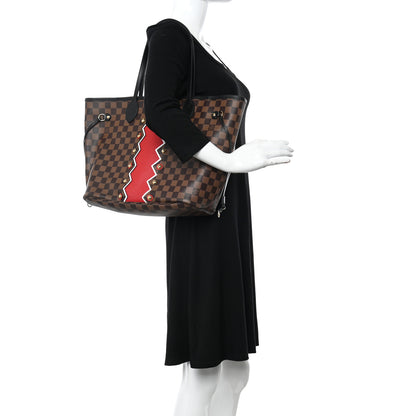 Louis Vuitton Damier Ebene Karakoram Neverfull MM 2 of 11