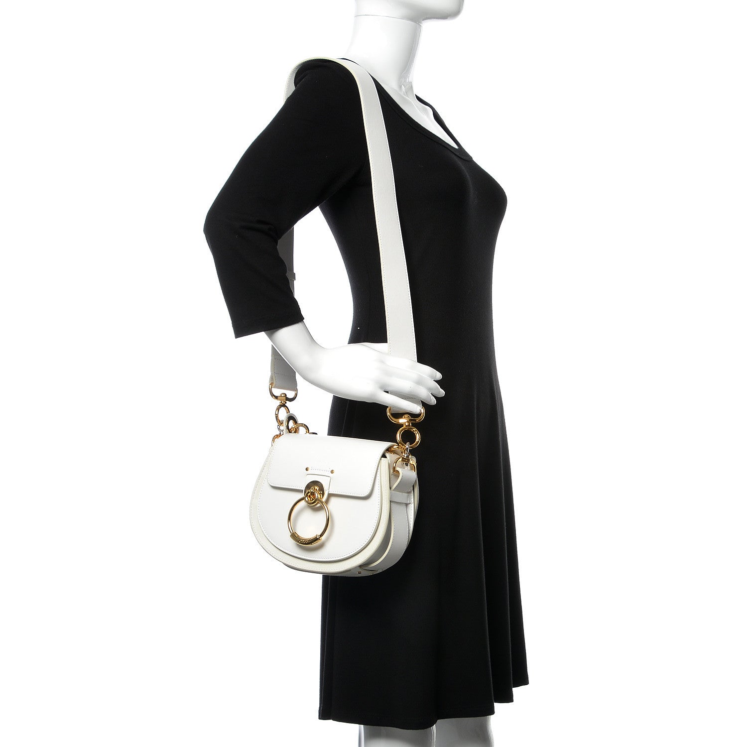 Chloe Calfskin Small Tess Bag Brilliant White 2 of 9