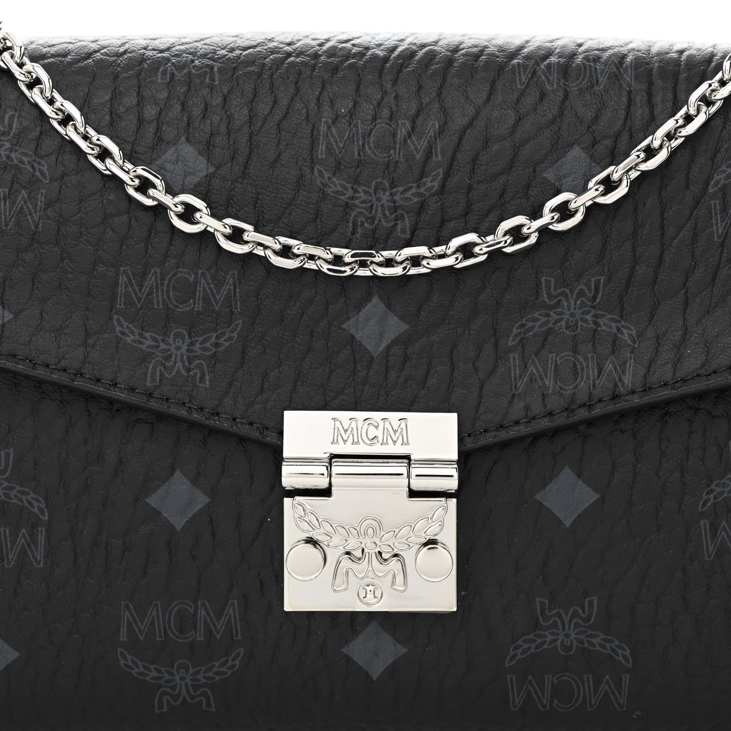 MCM Visetos Medium Tracy Crossbody Bag Black 8 of 10