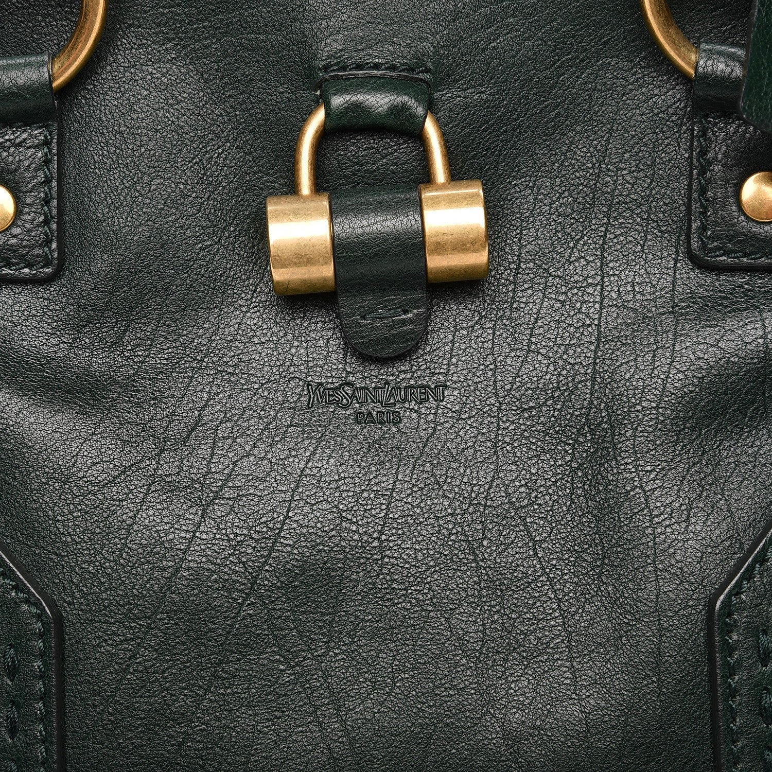 Saint Laurent Calfskin Large Muse Green 8 of 10