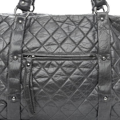Chanel Aged Calfskin Vintage Ligne XL Lady Braid Tote Grey 8 of 10