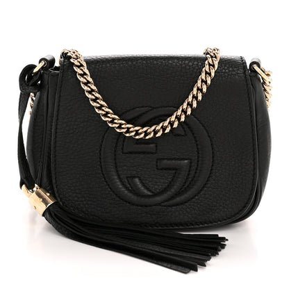 Gucci Pebbled Calfskin Small Soho Flap Crossbody Black 1 of 13