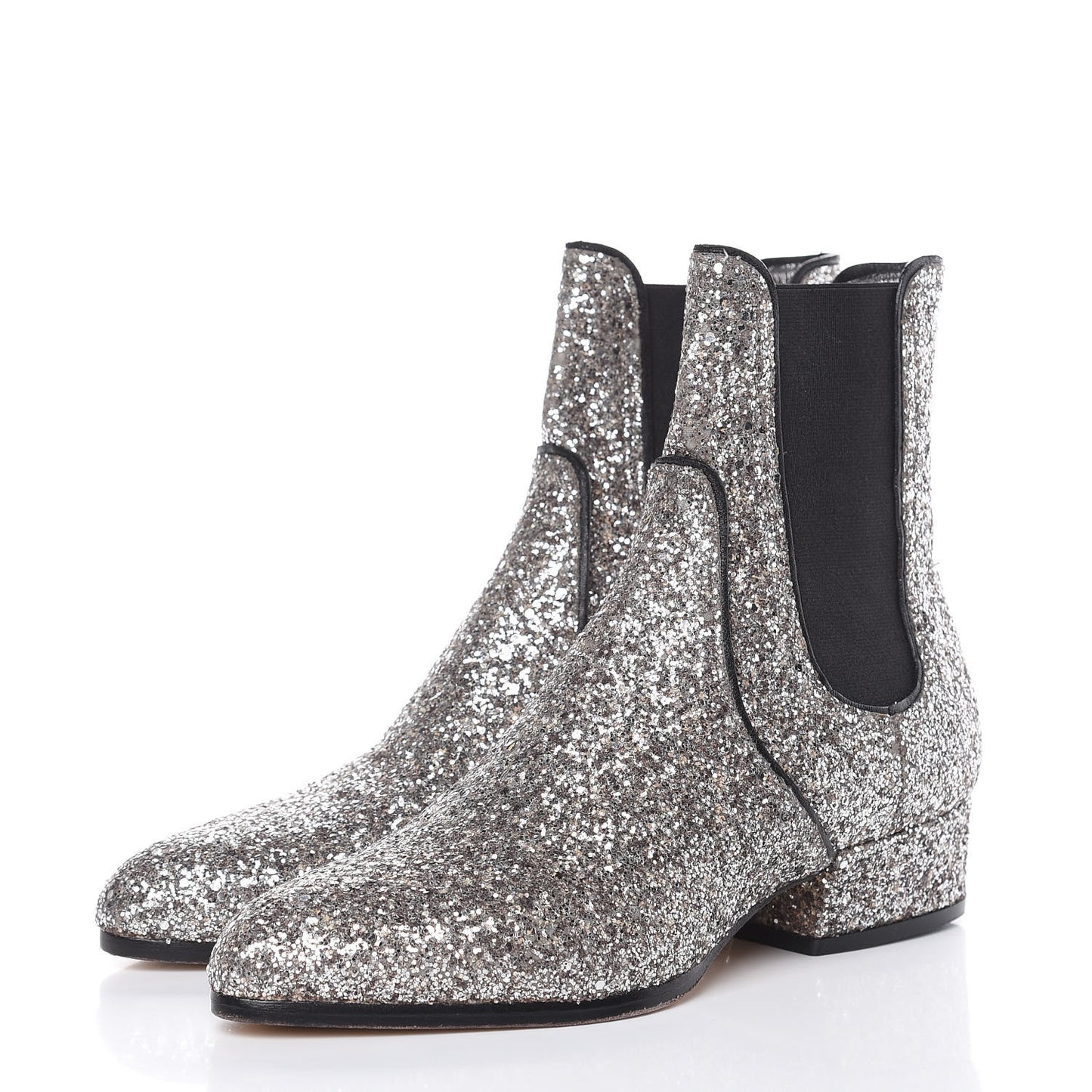Glitter Monty Ankle Boots 35 Silver