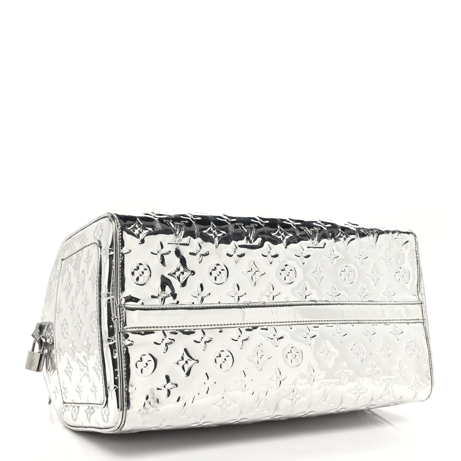 Louis Vuitton Monogram Miroir Speedy 35 Silver 3 of 10