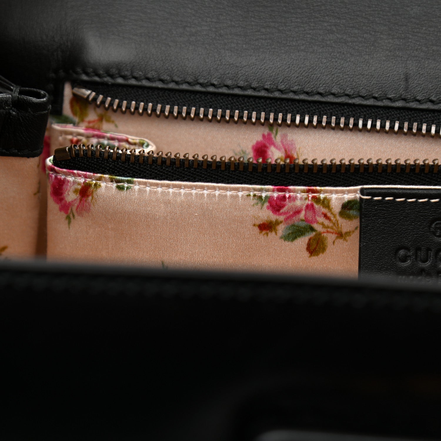 Gucci Calfskin Plexiglass Medium Classic 2 Top Handle Bag Black 8 of 10