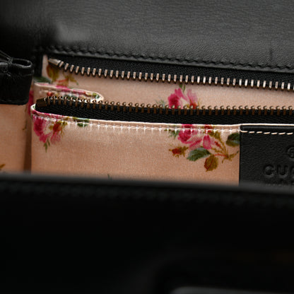 Gucci Calfskin Plexiglass Medium Classic 2 Top Handle Bag Black 8 of 10
