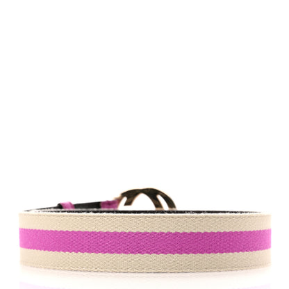 Gucci Calfskin Web Interlocking G Belt 85 34 Fuchsia White 2 of 7