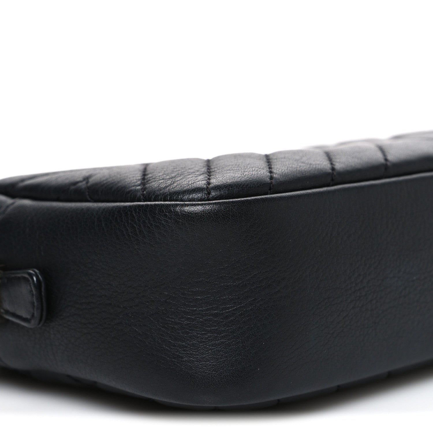 Chanel Calfskin Diagonal Chevron Quilted Tassel Camera Case Black 9 of 10