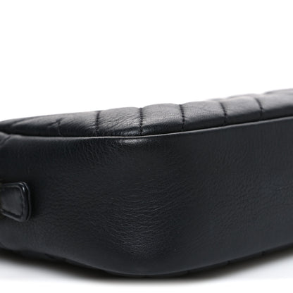 Chanel Calfskin Diagonal Chevron Quilted Tassel Camera Case Black 9 of 10
