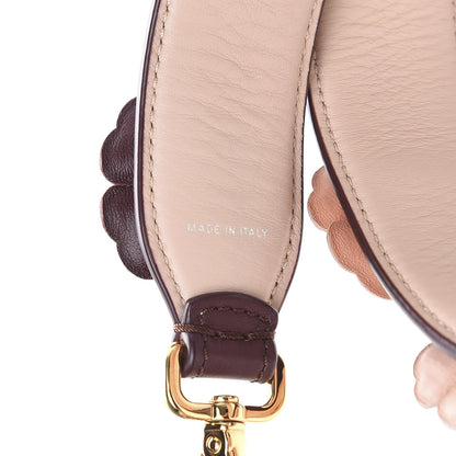 Fendi Vitello Dolce Flowerland Bi-Color Studded Strap You Bordeaux Plaster Multicolor 4 of 5
