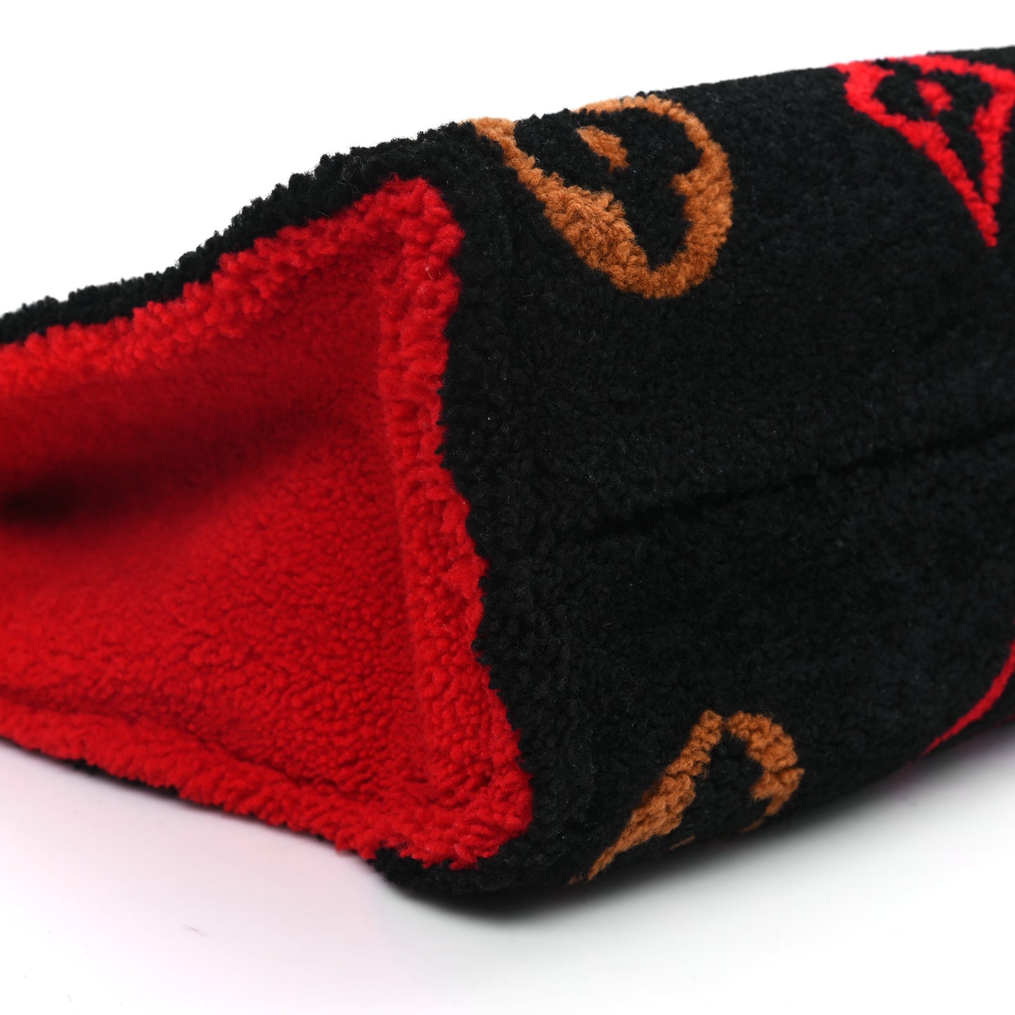 Shearling Monogram Giant Teddy Onthego GM Black Red