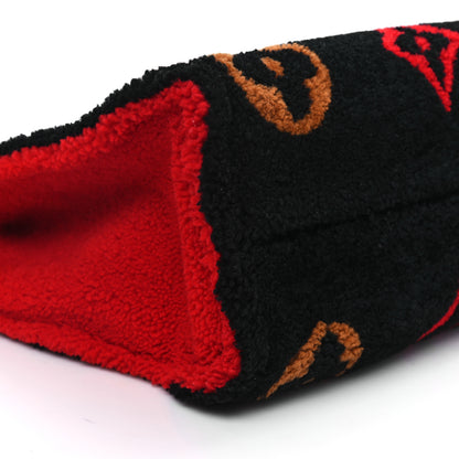 Louis Vuitton Shearling Monogram Giant Teddy Onthego GM Black Red 8 of 10