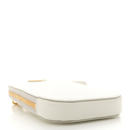 Prada Saffiano Mini Crossbody Bag White 4 of 10