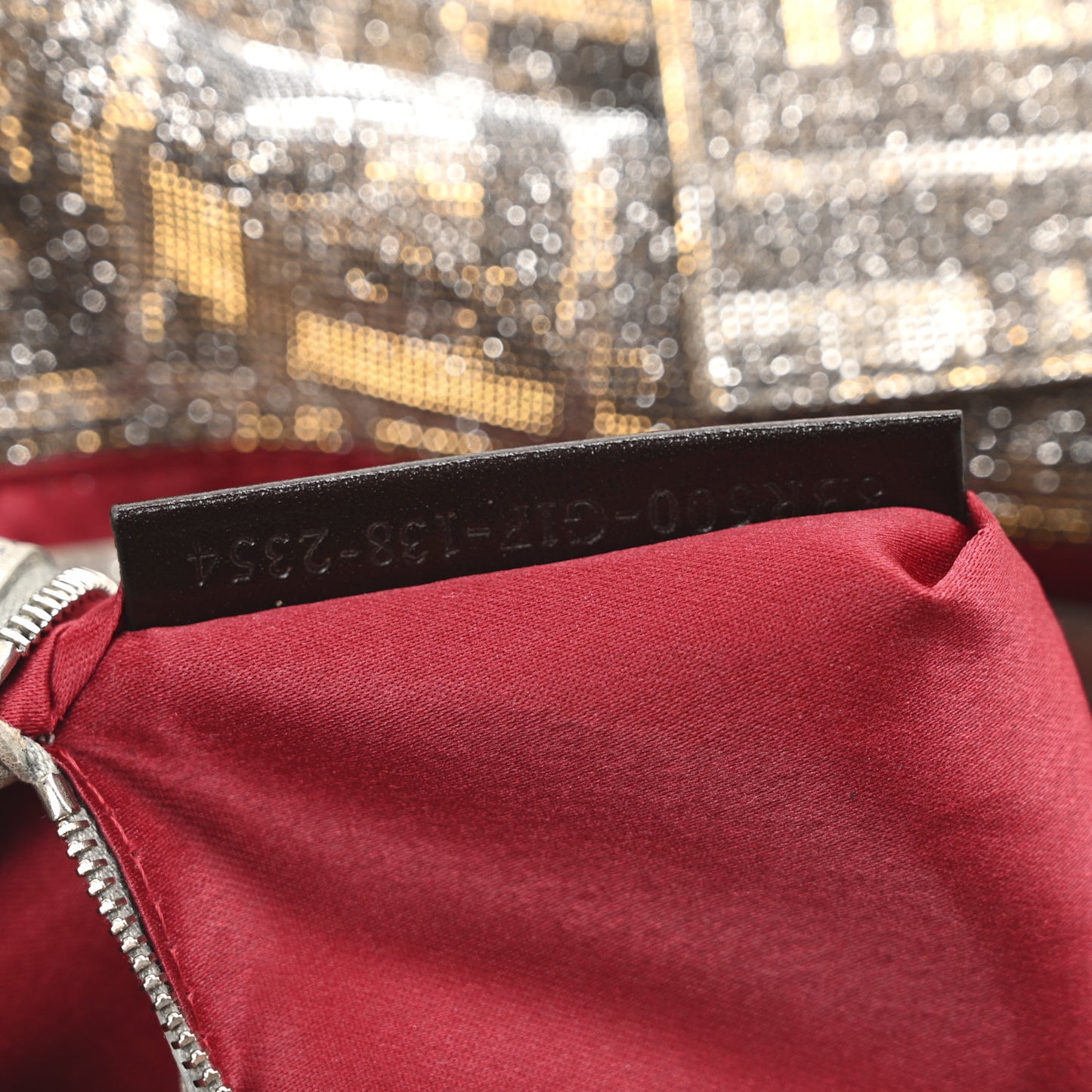 Metallic Lurex Zucca Vitello Baguette Oro Argento