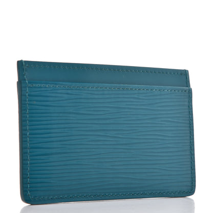 Louis Vuitton Epi Card Holder Cyan 3 of 7