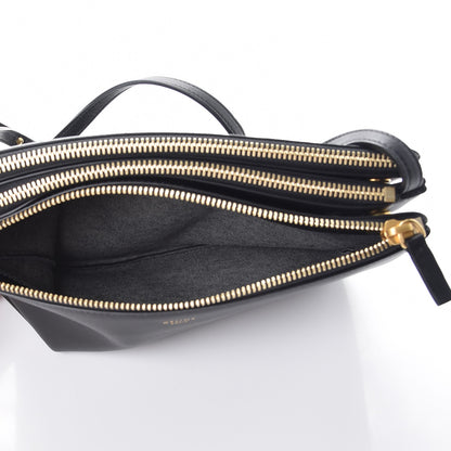Celine Lambskin Large Trio Crossbody Bag Black 5 of 9