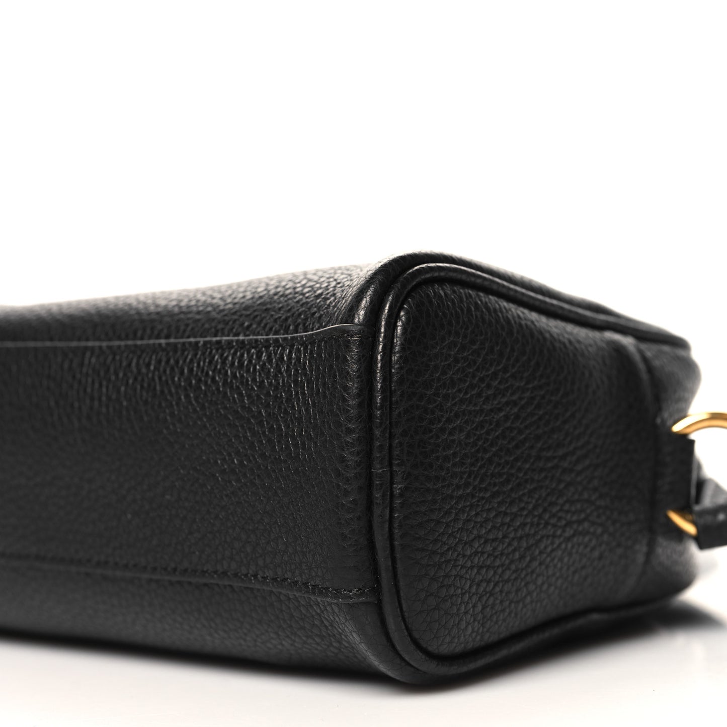 Calfskin Travel Camera Crossbody Bag Black