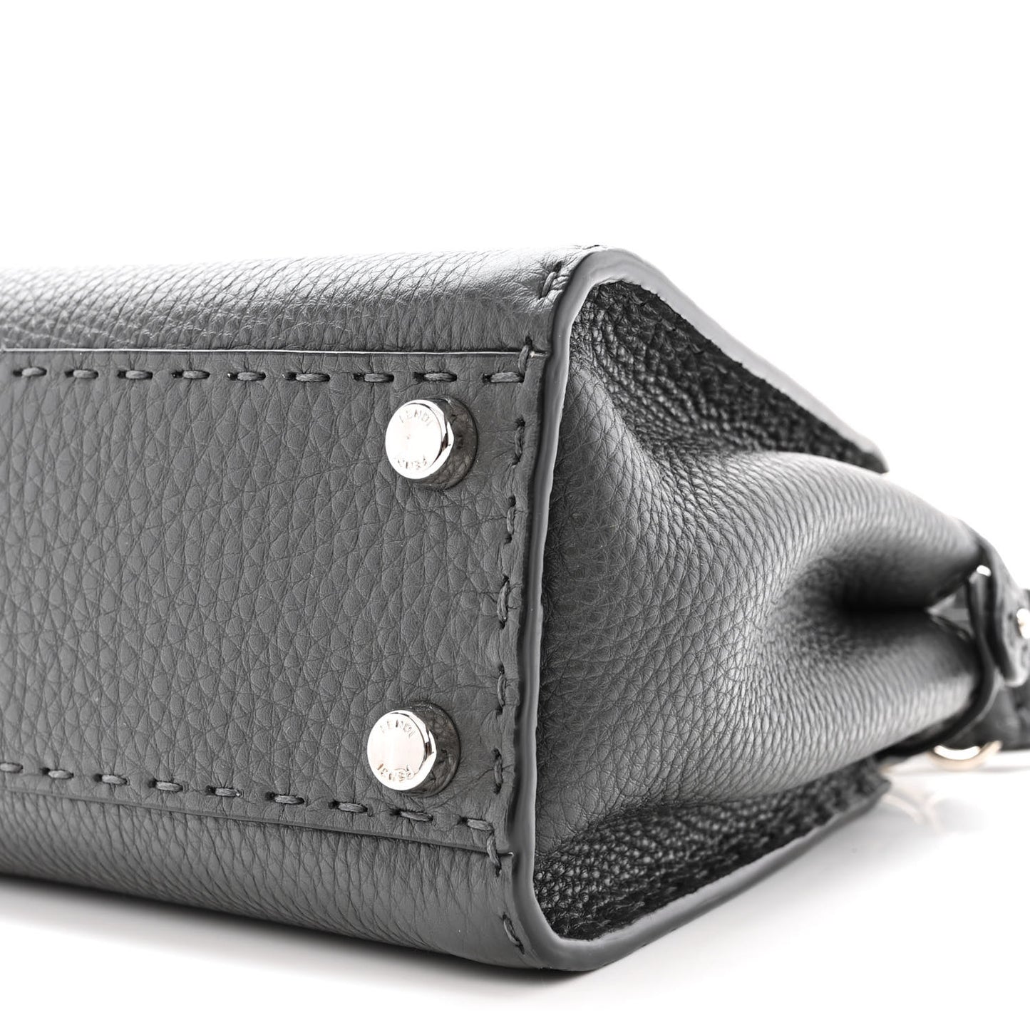 Cuoio Romano Selleria Bi-Color Mini Peekaboo Iconic Satchel Asfalto Latte