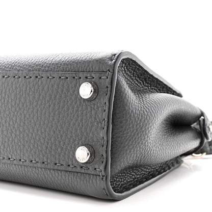 Fendi Cuoio Romano Selleria Bi-Color Mini Peekaboo Iconic Satchel Asfalto Latte 11 of 11