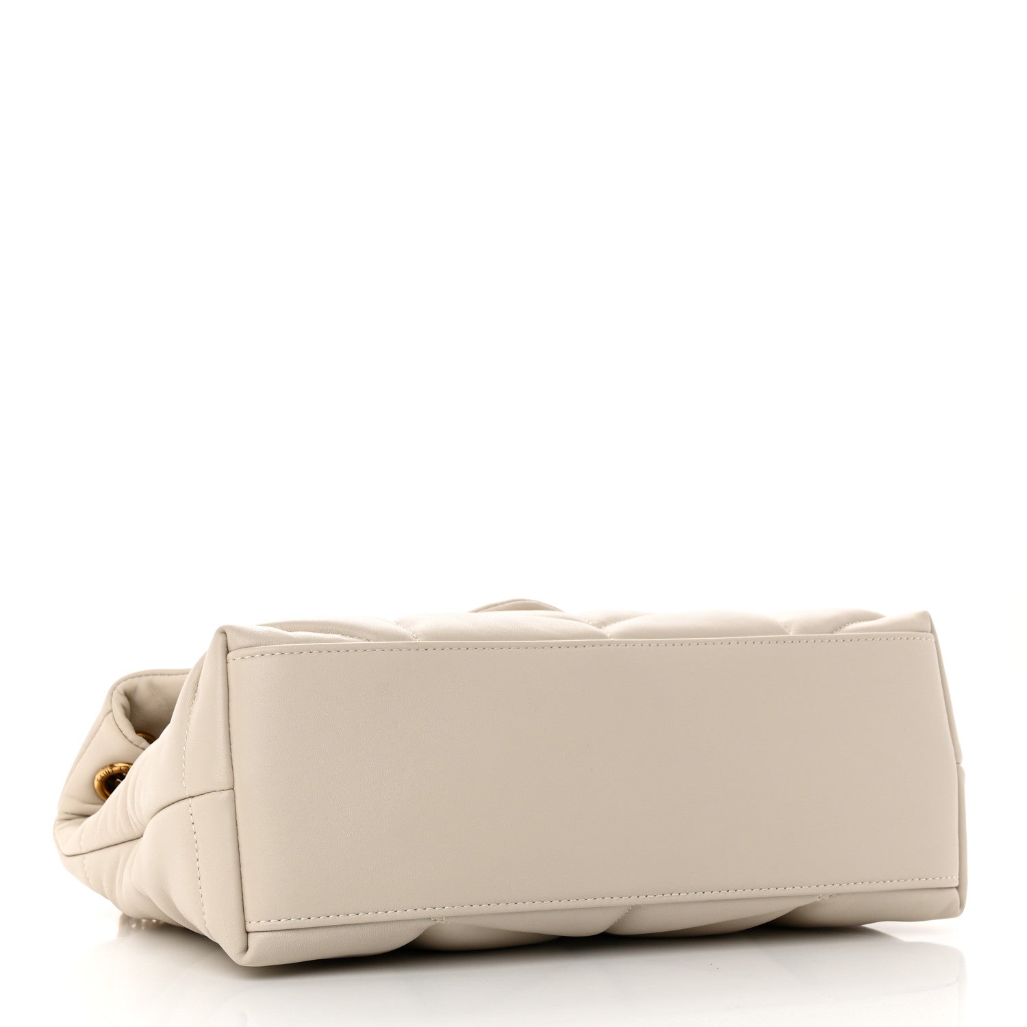 Saint Laurent Lambskin Quilted Small Loulou Puffer Monogram Chain Satchel Crema Soft 4 of 11