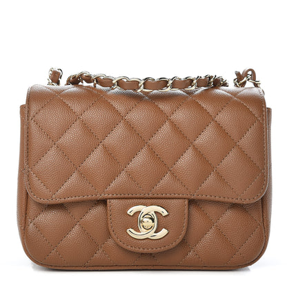 Chanel Caviar Quilted Mini Square Flap Brown 1 of 10