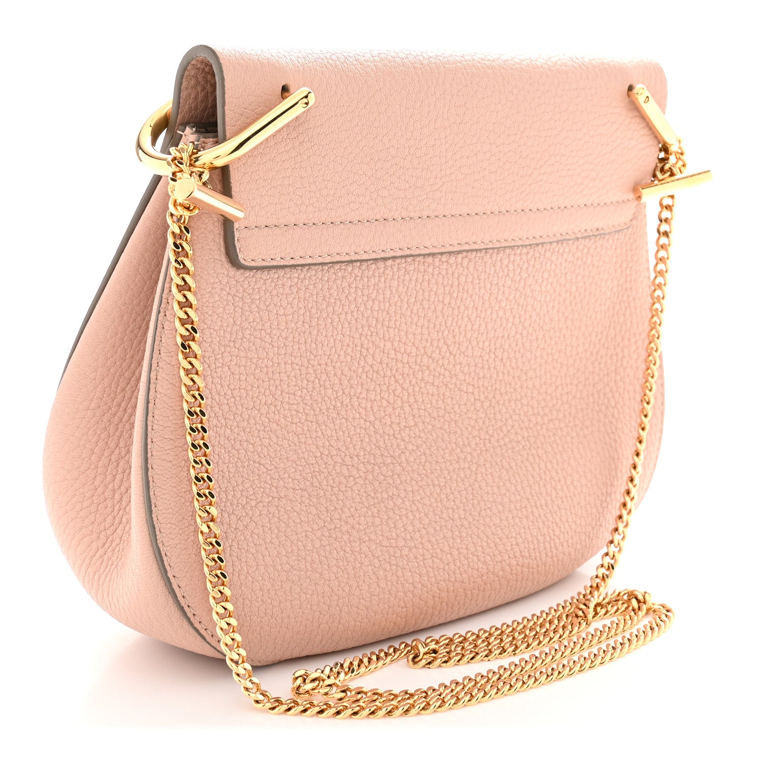 Chloe Grained Lambskin Drew Shoulder Bag Cement Pink 3 of 11