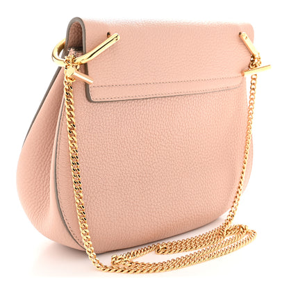 Chloe Grained Lambskin Drew Shoulder Bag Cement Pink 3 of 11