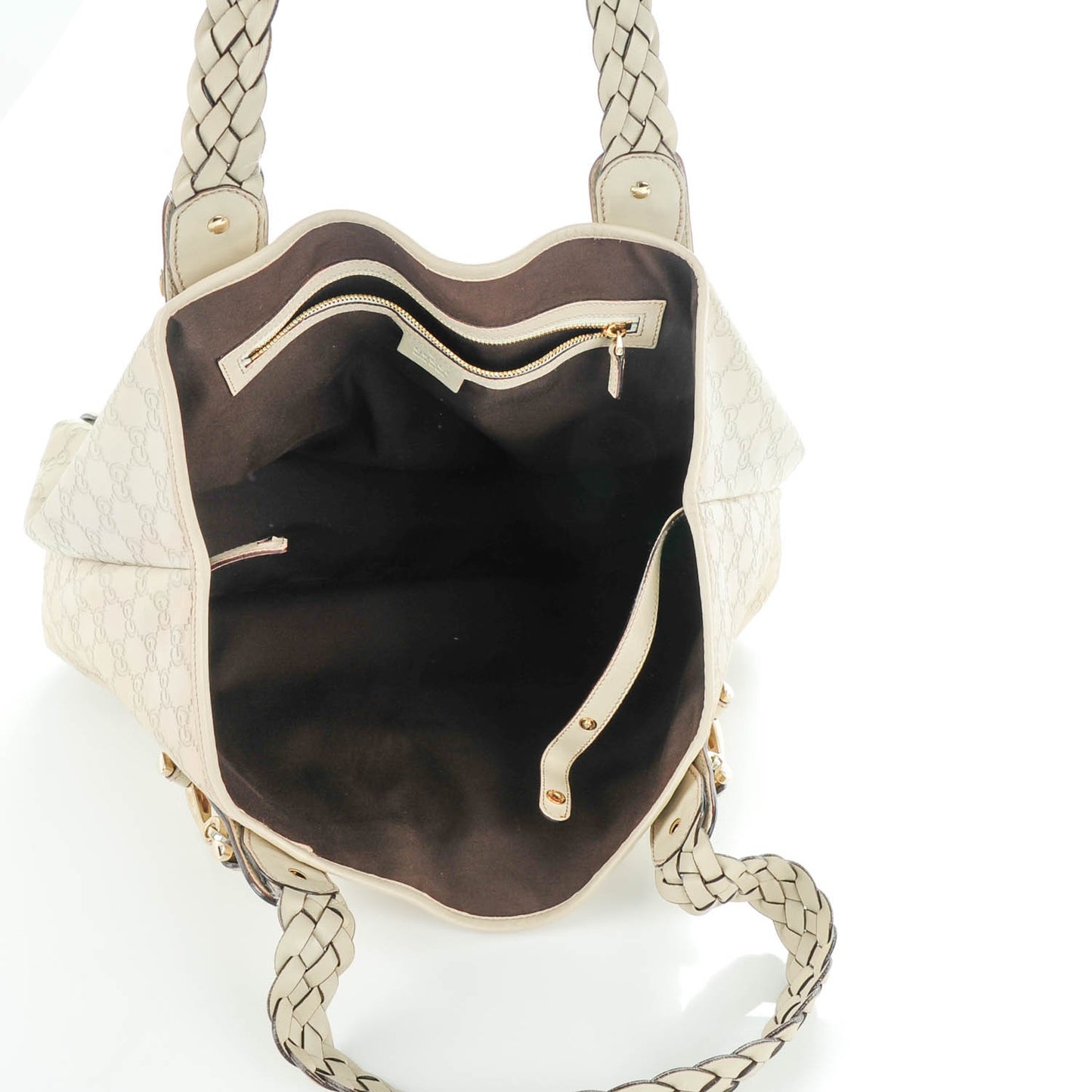 Guccissima Medium Pelham Shoulder Bag Off White