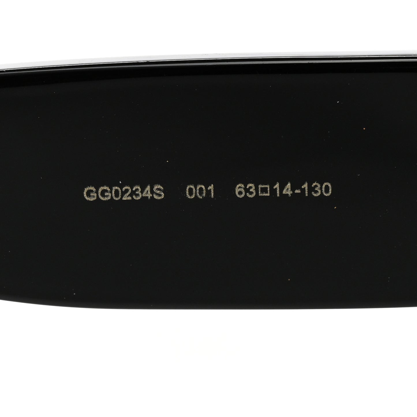 Acetate Pearl Rectangular Frame Sunglasses GG0234S Black