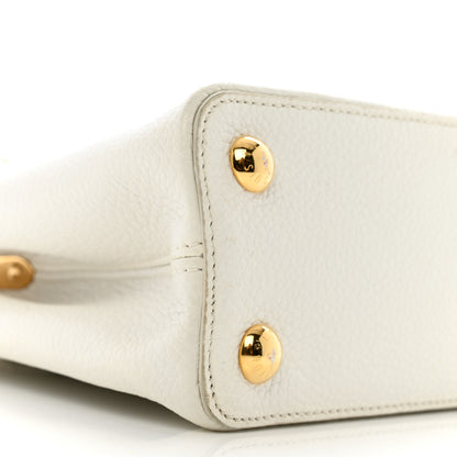 Louis Vuitton Taurillon Capucines BB Blanc Casse 9 of 14