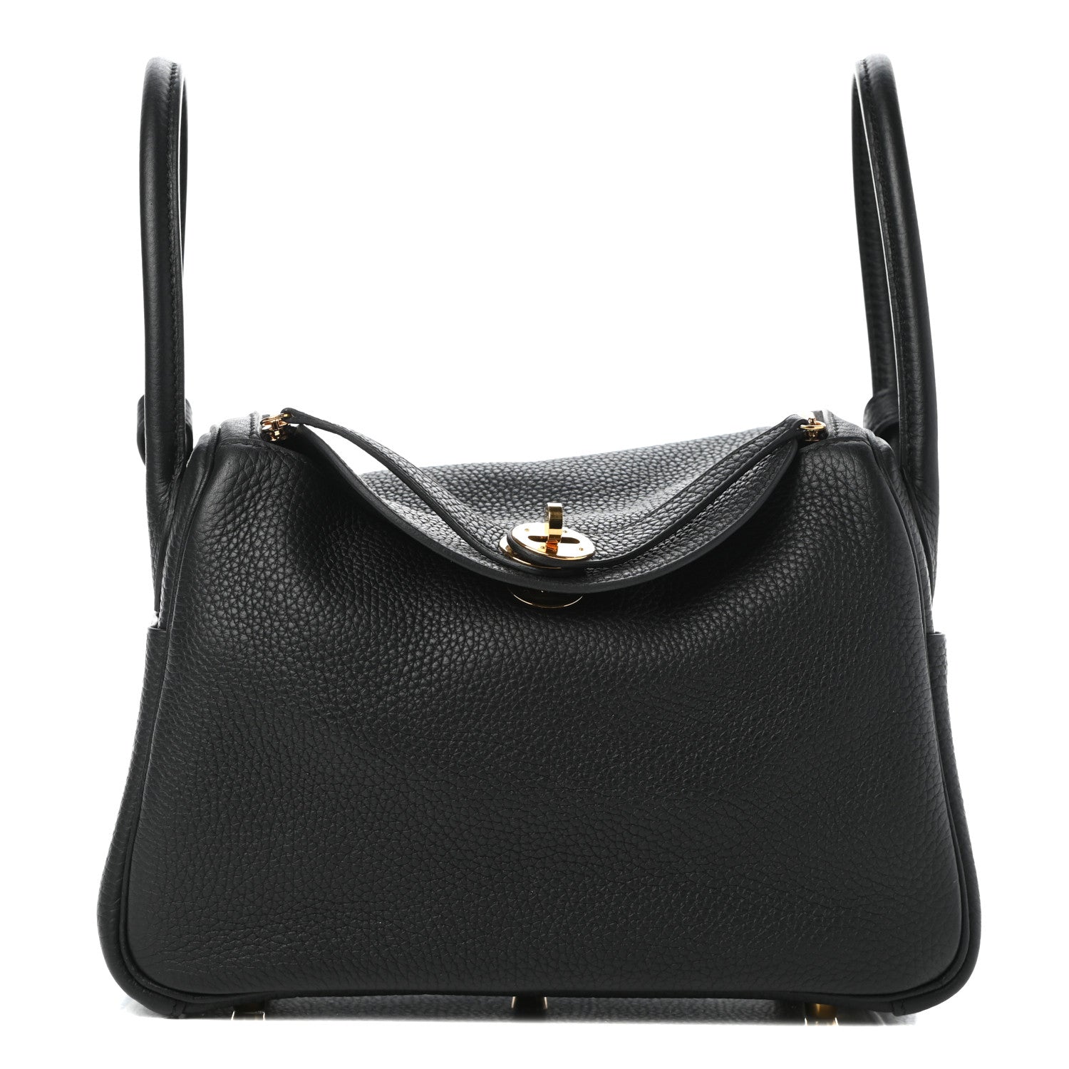 Hermes Taurillon Clemence Lindy 26 Black 1 of 8